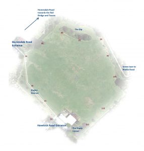 satellite of park with writing